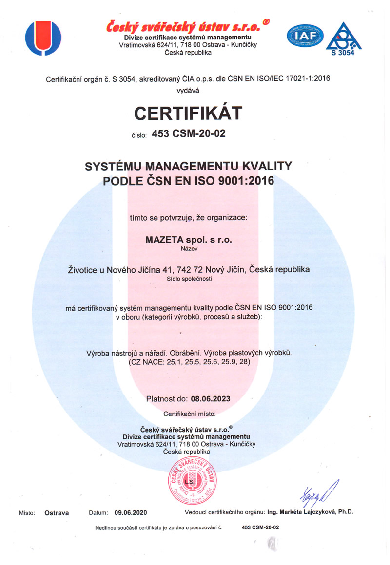 certifikát