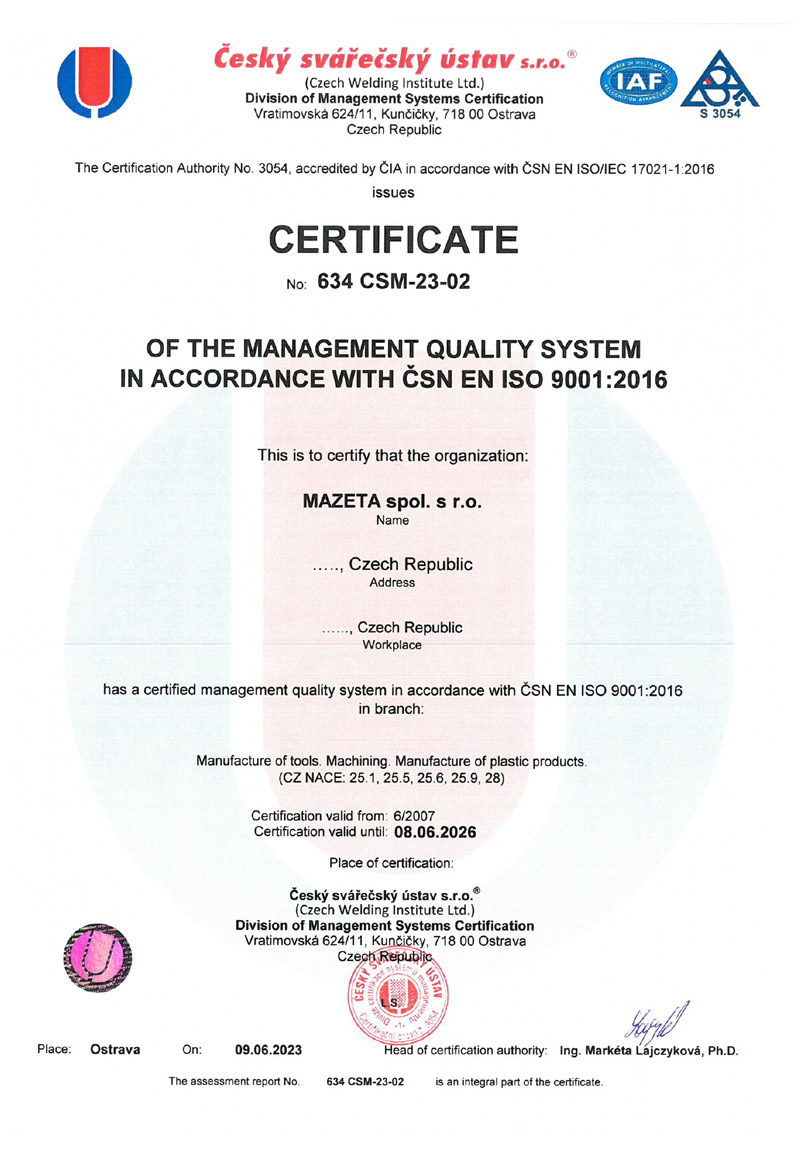certificate